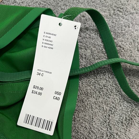 Out From Under Balconette Bra Womens Size 34C Green Underwire Unlined NEW - Picture 3 of 6